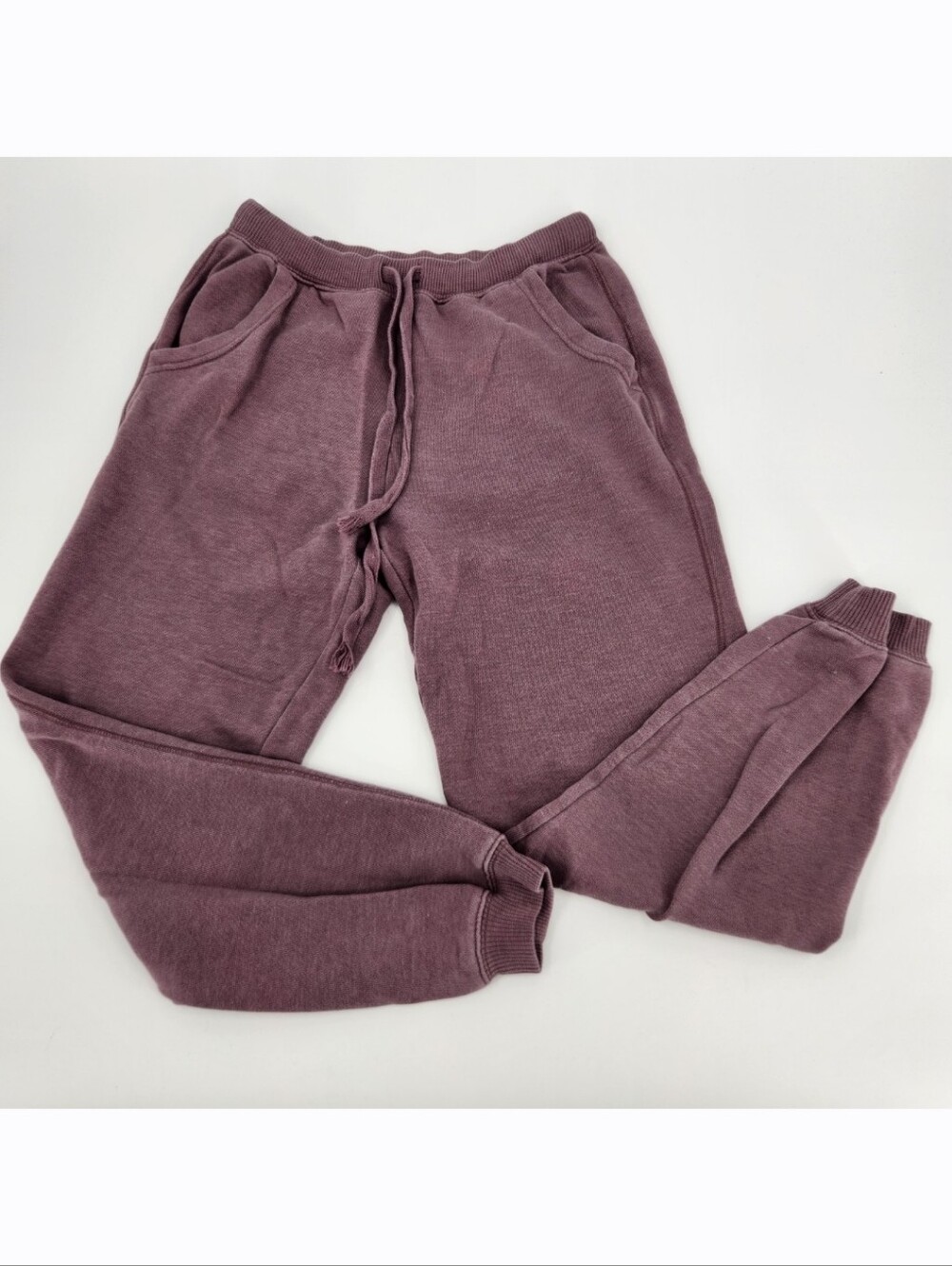Aerie French Terry Jogger Sweatpants Womens Size Small Berry Pockets Pull On